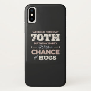 Funny 70ste verjaardag gezegden iPhone x hoesje
