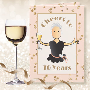 Funny 70th Birthday Card for her - Sweet and Sassy Kaart