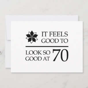 Funny 70th Birthday (Feels Good) Kaart