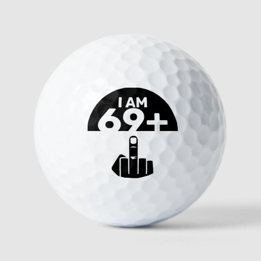 Funny 70th Birthday Gift, 69 plus één Golfballen (Voorkant)