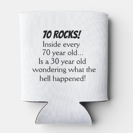 Funny 70th Birthday Gift Blikjeskoeler (Achterkant)