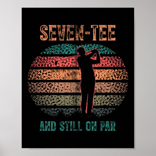 Funny 70th Birthday Golf Pun Golfing 70 Year Old G Poster (Voorkant)