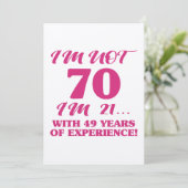 Funny 70th Birthday Kaart (Staand voorkant)