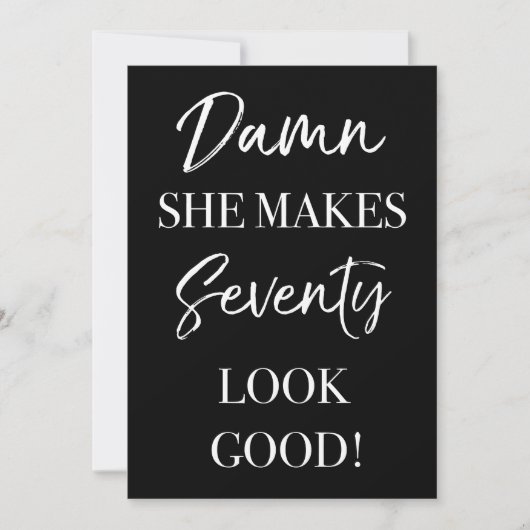 Funny 70th Birthday Party Kaart (Voorkant)