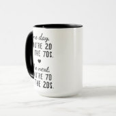 Funny 70th Birthday Personalized Mug - Age Humor Mok (Voorkant links)