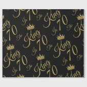 Funny 70th Birthday voor mannen Cadeaupapier (Vlak)