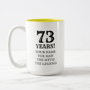 Funny 73rd Birthday 2 tone mok gift idee voor hem