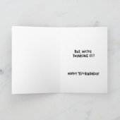 Funny 75th Birthday Card Kaart (Binnen)