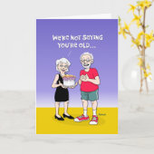 Funny 75th Birthday Card Kaart (Gele Bloem)