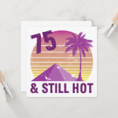 Funny 75th Birthday Hot Kaart (Voorkant / Achterkant in situ)