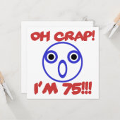 Funny 75th Birthday Kaart (Voorkant / Achterkant in situ)