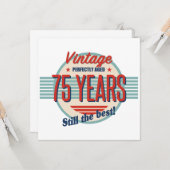 Funny 75th Birthday Old Fashioned Kaart (Voorkant / Achterkant in situ)