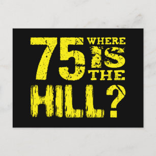 Funny 75th Year Birthday Save the Date V01G Aankondigingskaart