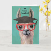 Funny 7e année de la carte de diplôme (Fleur jaune)