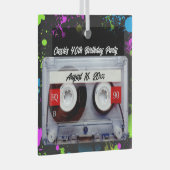 Funny 80s Cassette Mixtape Keepomwille Memory Glas Ornament (Voorkant Rechts)