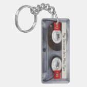 Funny 80's Cassettebandje, gepersonaliseerd Sleutelhanger (Voorkant Links)