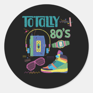 Funny 80s Music Old School 1980s Party Ronde Sticker