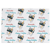 Funny 80s Muziek Retro Cassettebandje Verjaardagsn Groot Cadeauzakje (Achterkant)