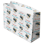 Funny 80s Muziek Retro Cassettebandje Verjaardagsn Groot Cadeauzakje (Achterkant Gekanteld)