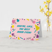 Funny 80s Slang Moederdag Card Kaart (Gele Bloem)