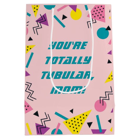 Funny 80s Slang Moederdag Medium Cadeauzakje (Achterkant)