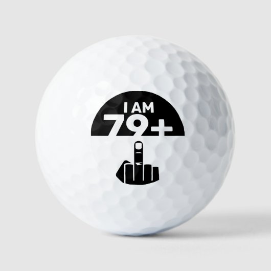 Funny 80th Birthday Gift, 79 plus één Golfballen (Voorkant)