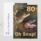 Funny 80th Birthday Party Invitations Kaart (Voorkant / Achterkant)