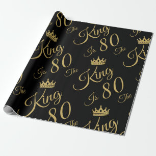 Funny 80th Birthday voor mannen Cadeaupapier