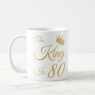 Funny 80th Birthday voor mannen Koffiemok