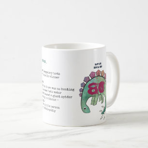 Funny 80th Personalized 'Toen ik jouw leeftijd was Koffiemok