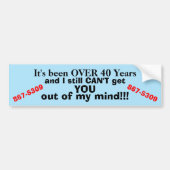 Funny 867-5309 Generic Music Blue Red Bumpersticker (Voorkant)