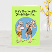 Funny 87th Birthday Kaart (Gele Bloem)