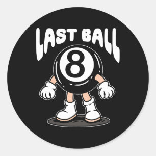 Funny 8 Ball Billiard Pool Player Acht Ball Billi Ronde Sticker