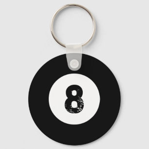 Funny 8 Ball Magic Billiards Pool Lazy Halloween C Sleutelhanger