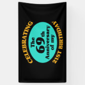 Funny 90th Birthday Gag Gift Spandoek (Verticaal)
