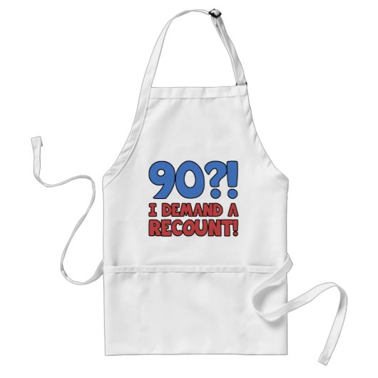 Funny 90th Birthday Gag Gift Standaard Schort (Voorkant)
