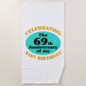 Funny 90th Birthday Gag Gift Strandlaken (Voorkant)