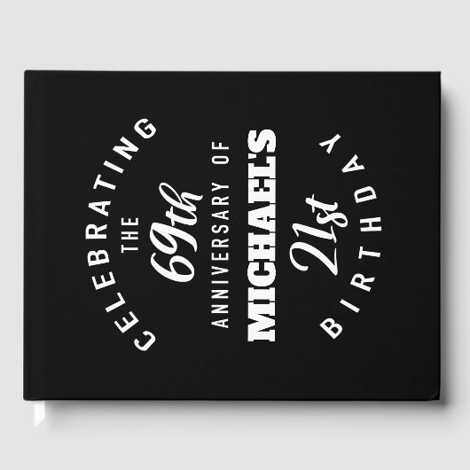 Funny 90th Birthday, gepersonaliseerd Gastenboek (Voorkant)