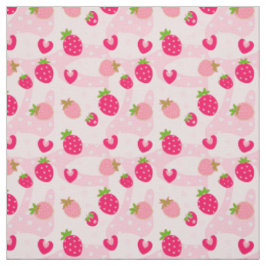 Funny aardbeien en zwammen in roze, stof