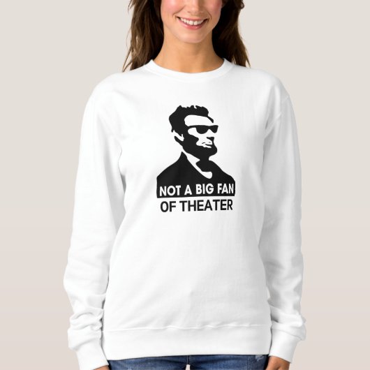 Funny Abe Lincoln Sweatshirt blanc (Devant)