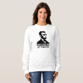 Funny Abe Lincoln Sweatshirt blanc (Devant entier)