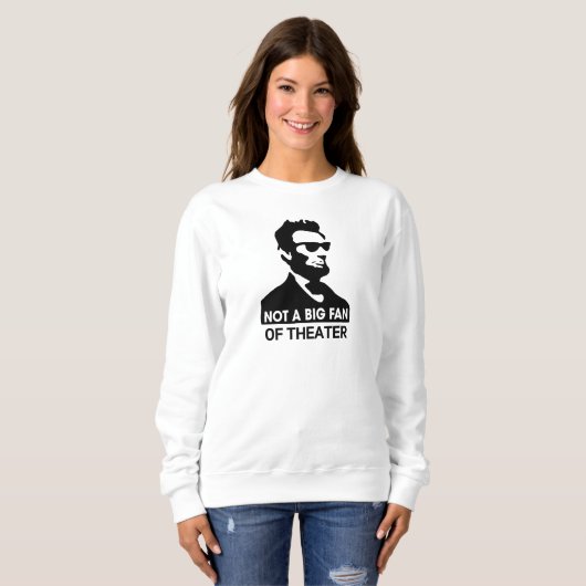 Funny Abe Lincoln Sweatshirt blanc (Devant entier)