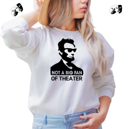 Funny Abe Lincoln Sweatshirt blanc