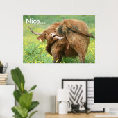 Funny Aberdeen Angus Koe Poster (Thuiskantoor)