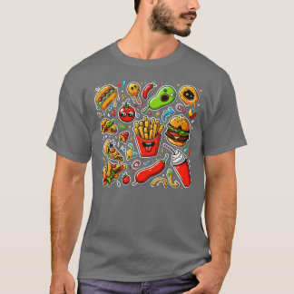Funny Abstract: #Colorful / (fast food) T-Shirt #9