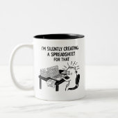 Funny Accountant Cat Stressed Meme Mug (Gauche)