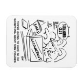 Funny Accountant Checkming Slimming Club Figures Magneet (Horizontaal)