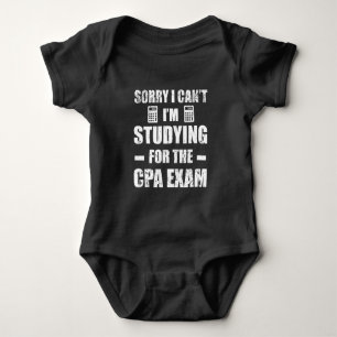 Funny Accountant CPA Exam Studie Boekhouding Romper