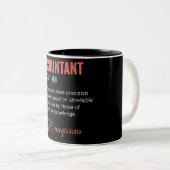 Funny Accountant Definition Two-Tone Coffee Mok (Voorkant rechts)