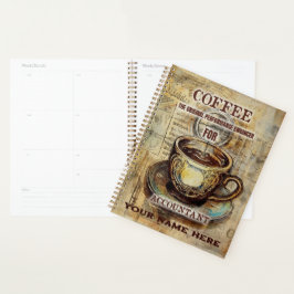 Funny Accountant Gepersonaliseerde Naam Koffie  Planner